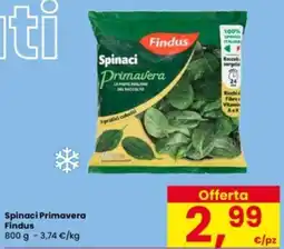 Interspar Spinaci Primavera Findus offerta