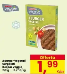 Interspar 2 Burger Vegetali Surgelati Despar Veggie offerta