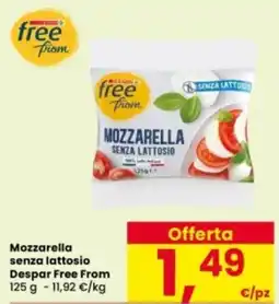 Interspar Mozzarella senza lattosio Despar Free From offerta