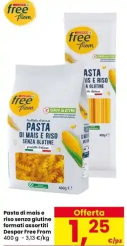 Interspar Pasta di mais e riso senza glutine Despar Free From offerta
