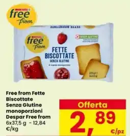 Interspar Free from Fette Biscottate Senza Glutine monoporzioni Despar Free from offerta