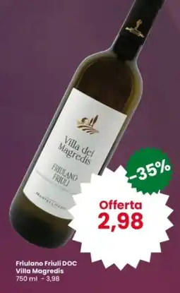 Interspar Friulano Friuli DOC Villa Magredis offerta