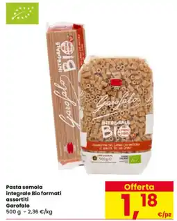 Interspar Pasta semola integrale Bio Garofalo offerta