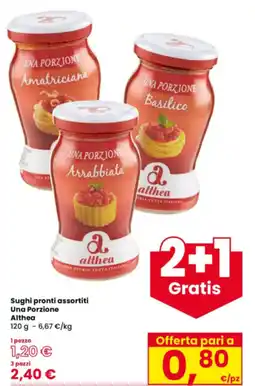 Interspar Sughi pronti Una Porzione Althea offerta