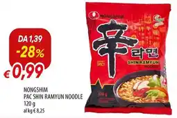 Galassia Nongshim pac shin ramyun noodle offerta
