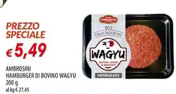 Galassia Ambrosini hamburger di bovino wagyu offerta
