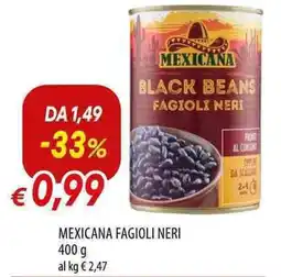 Galassia Mexicana fagioli neri offerta
