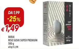 Galassia Mirai riso sushi super premium offerta