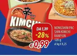 Galassia Nongshim pac shin kimchi ramyum offerta