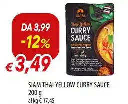 Galassia Siam thai yellow curry sauce offerta