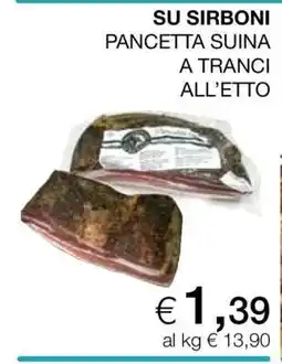 Coop SU SIRBONI PANCETTA SUINA A TRANCI ALL’ETTO offerta