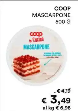 Coop COOP MASCARPONE 500 G offerta