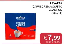 Coop LAVAZZA CAFFÈ CREMA&GUSTO CLASSICO 2X250 G offerta