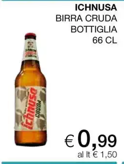Coop ICHNUSA BIRRA CRUDA BOTTIGLIA 66 CL offerta