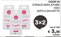 Coop COOP IO STRISCE DEPILATORIE VISO 20PZ+ 4 SALVIETTE offerta