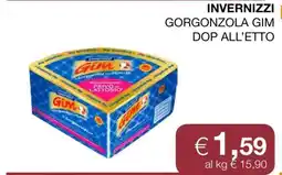 Coop INVERNIZZI GORGONZOLA GIM DOP ALL’ETTO offerta