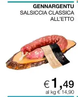 Coop GENNARGENTU SALSICCIA CLASSICA ALL’ETTO offerta