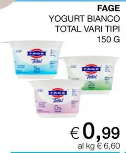 Coop FAGE YOGURT BIANCO TOTAL VARI TIPI offerta