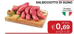 Coop Salsicciotto di Suino offerta