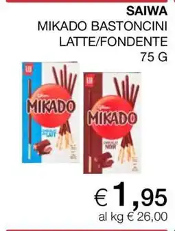 Coop SAIWA MIKADO BASTONCINI LATTE/FONDENTE 75 G offerta