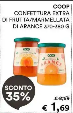 Coop COOP CONFETTURA EXTRA DI FRUTTA/MARMELLATA DI ARANCE offerta