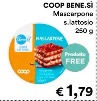 Coop COOP BENE.SÌ MASCARPONE S.LATTOSIO offerta