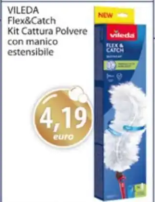 Acqua & Sapone VILEDA Flex&Catch Kit Cattura Polvere con manico estensibile offerta