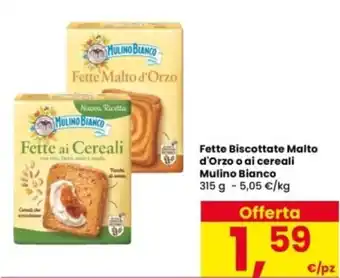 Fette Biscottate Malto d'Orzo o ai cereali Mulino Bianco