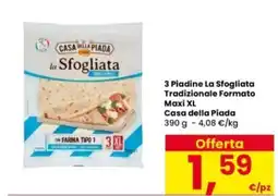 Interspar 3 Piadine La Sfogliata Tradizionale Formato Maxi XL Casa della Piada offerta
