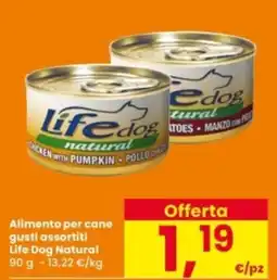 Interspar Alimento per cane gusti assortiti Life Dog Natural offerta