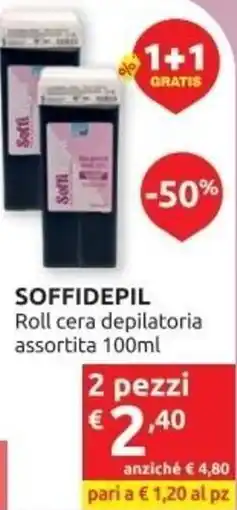 Ipersoap SOFFIDEPIL Roll cera depilatoria offerta