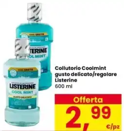 Interspar Collutorio Coolmint gusto delicato/regolare Listerine offerta