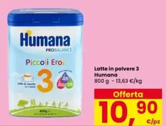 Interspar Latte in polvere 3 Humana offerta