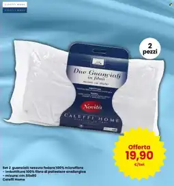 Interspar Set 2 guanciali: tessuto fodera 100% microfibra Caleffi Home offerta