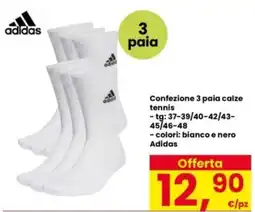 Interspar Confezione 3 paia calze tennis Adidas offerta