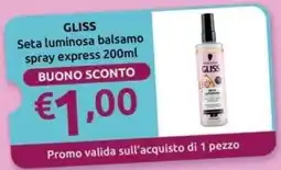 Ipersoap GLISS Seta luminosa balsamo spray express offerta