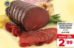Iperal Bresaola della valtellina IGP punta d'anca offerta