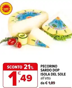 Iperal Pecorino sardo DOP ISOLA DEL SOLE offerta