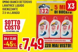Famila Omino bianco detersivo lavatrice liquido igienizzante offerta