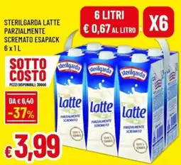 Famila Sterilgarda latte parzialmente scremato esapack offerta