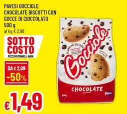Famila Pavesi gocciole chocolate biscotti con gocce di cioccolato offerta