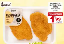 Iperal Cotolette di filetti di pollo IPERAL offerta