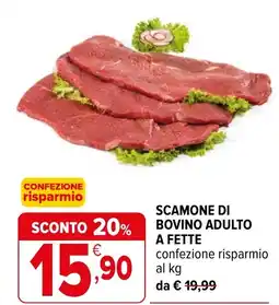 Iperal Scamone di bovino adulto a fette offerta