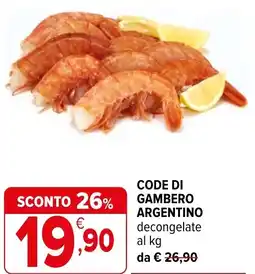 Iperal Code di gambero argentino offerta