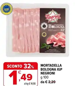 Iperal Mortadella bologna IGP NEGRONI offerta