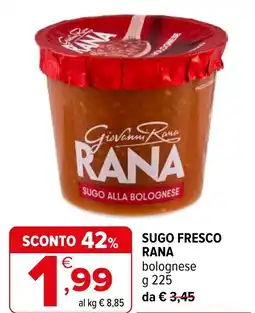 Iperal Sugo fresco RANA offerta