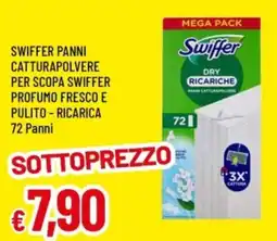 Famila Swiffer panni catturapolvere per scopa swiffer profumo fresco e pulito, ricarica offerta