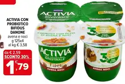 Iperal Activia con probiotico bifidus DANONE offerta