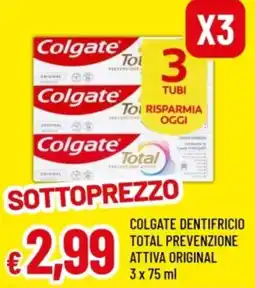 Famila Colgate dentifricio total prevenzione attiva original offerta