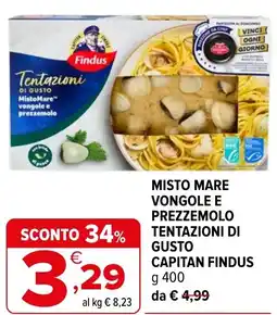 Iperal Misto mare vongole e prezzemolo tentazioni di gusto CAPITAN FINDUS offerta